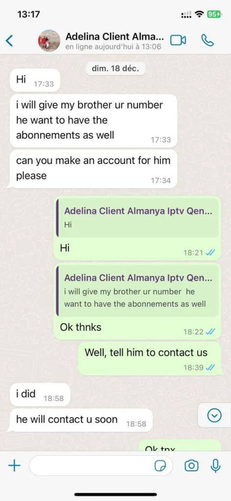 Gamma IPTV WhatsApp support screenshot 5